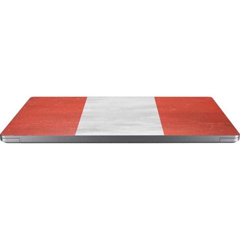 Peru Flag Distressed Universal Laptop 16in (13 x 9.4in) Skin